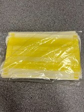 Pack of 10 Yellow 3-ply Kids Face Masks Disposable, Breathable