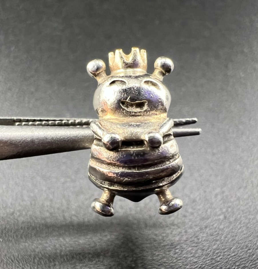 PANDORA Sterling Silver 925 14K Gold Queen Bee Charm Bead 790227