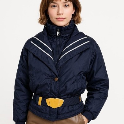 Bogner Women's New Ski Jacket Coat Size 10 M Black Vintage Retro Gothcore Fairy