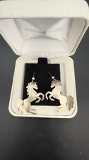 Sterling Silver Unicorn Dangle Earrings