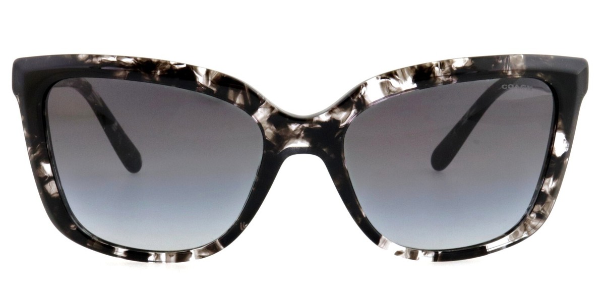 Coach Designer Car Eye Sunglasses Black/Tortoise Shell with Grey Lens HC8261 New COACH HC8261 55638G 55mm Black Tortoise Oversized Cat  main image 4