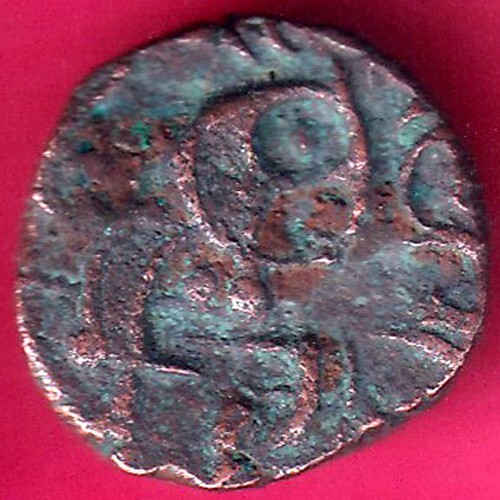 DELHI SULTAN SAMANT DEVA HORSE MAN & BULL TYPE RARE BILLON COIN #KS25 - Bild 2 von 2