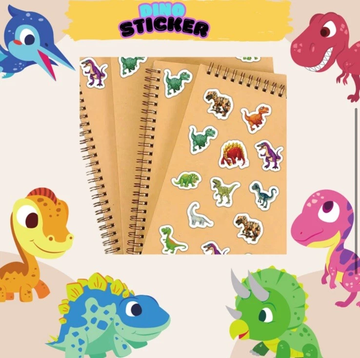 Dino Sticker 50x Dinosaurier Aufkleber Basteln Kindergeburtstag mini Dinos - Bild 2 von 4