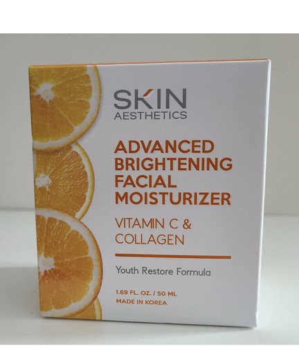 Skin Aesthetics Advanced Brightening Facial Moisturizer Vitamin C & Collagen New
