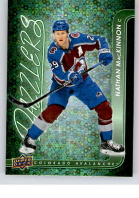 2024-25 Upper Deck Dazzlers Green #DZ-8 Nathan MacKinnon Avalanche