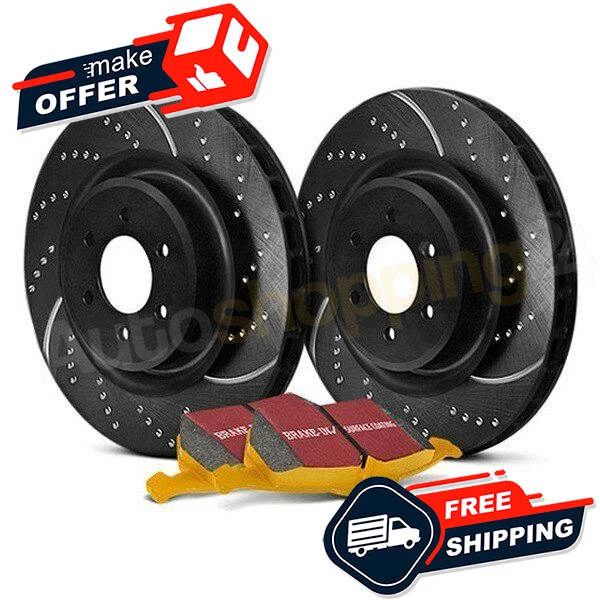 Kit de frenos traseros ranurados y con hoyuelos Super Street EBC Stage 5 para Audi S3 14-19 Foto 2 de 4