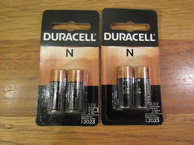 2-2 Packs-4 total Duracell N MN9100B2 Coppertop Alkaline Medical Battery LR1 E90
