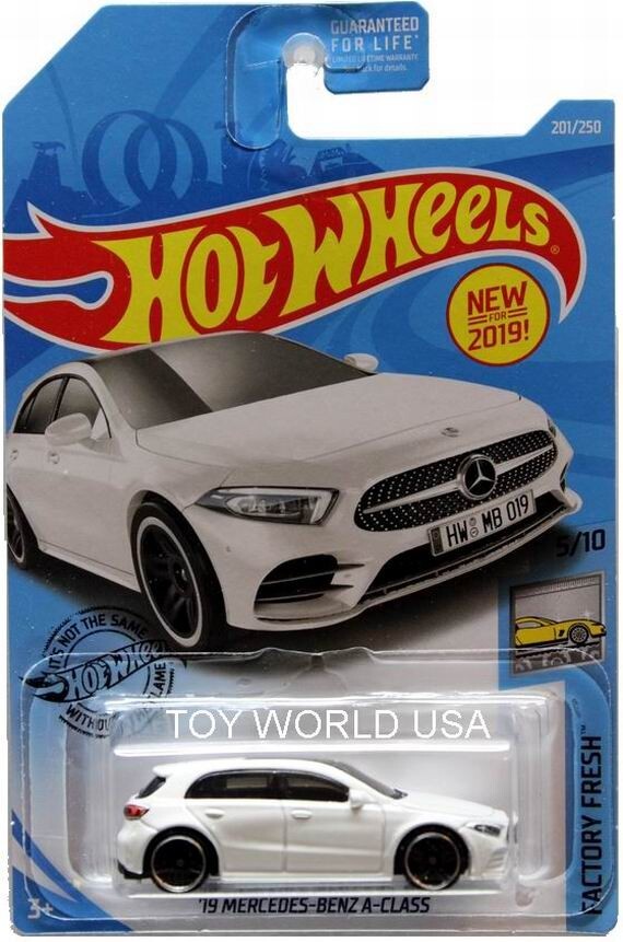 2019 Hot Wheels #201 Factory Fresh '19 Mercedes-Benz A-Class white