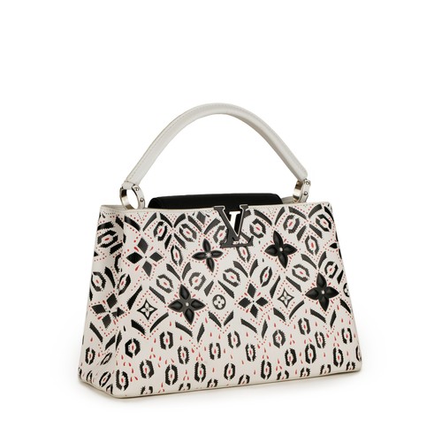 Louis Vuitton Capucines Pm Flower Detail Grained Leather Tote Listed By Iva  - Tradesy