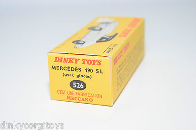 Dinky Toys 526 Mercedes 190 SL – Avec Vitres – Boîte Vide D'origine
