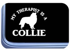 Collie Sticker Therapist OS 532 vinyl 6" Decal Sticker dog breed tshirt rough