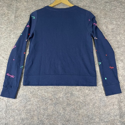 Felpa Lilly Pulitzer Rami maniche lunghe ricamata blu navy taglia XXS - Foto 2 di 7