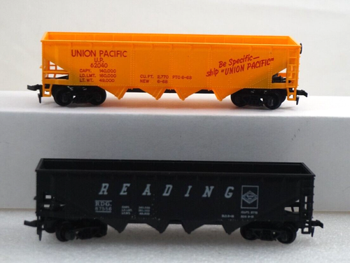 Coches tolva escala TYCO (Lote de 2) UNION PACIFIC & READING HO - Imagen 3 de 6