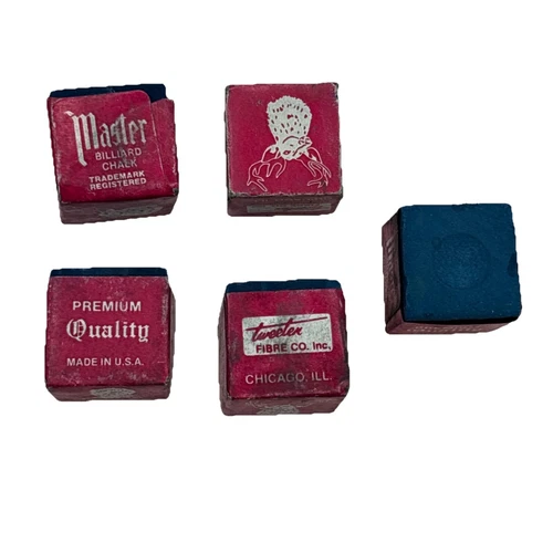 Master Blue Pool Cue Chalk, 5 Piece