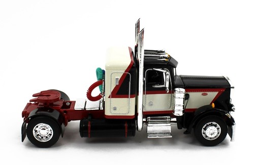 DCP 1:64 *BLACK CREAM Single Axle Peterbilt 359 36" Flattop 40' Vintage Trailer - Picture 5 of 7
