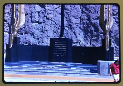 35mm Color Slide 1966 Hoover Dam Monument on Top Nevada Arizona