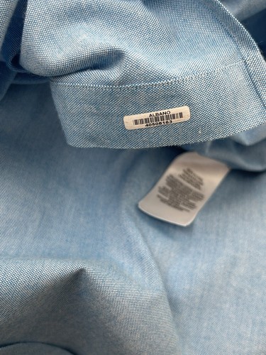 Polo Ralph Lauren camicia blu manica lunga bottoni slim fit Oxford uomo XXL 2XL - Foto 14 di 14