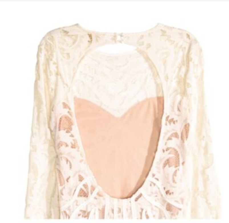 H&M Trend Conscious Cream Lace Maxi Dress Size 12 | eBay