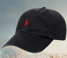 Polo Ralph Lauren Cotton Chino Ball Cap  Adjustable buckled strap Curved Brim