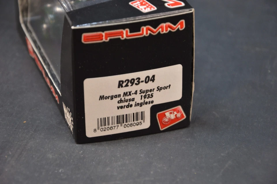 MORGAN MX-4 SUPER SPORT CHIUSA 1935 R293-04 SCALA 1/43 BRUMM MADE IN ITALY - Immagine 3 di 3