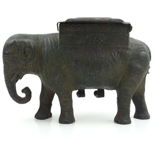 Elephant Cigarettes Dispenser Cast Iron Vintage Art Deco Metal Indian Case - Picture 6 of 12