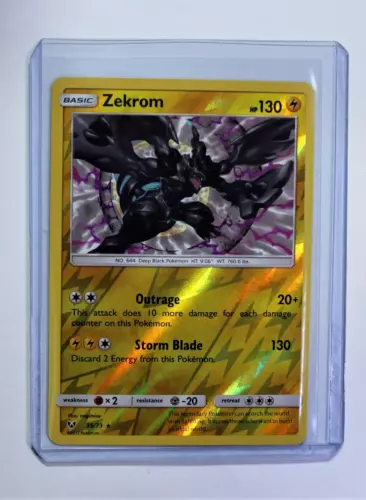 Pokemon Shining Legends Card: ZEKROM - 35/73 - Rare Holo