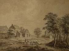 Village landscape Anonymous around 1780-1800