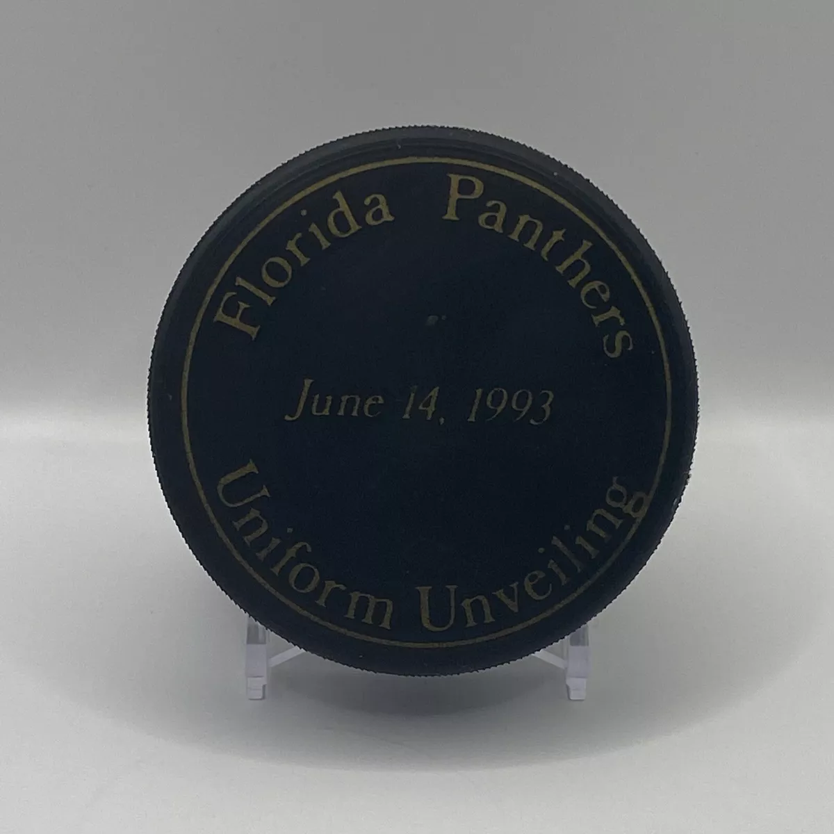 Vintage Florida Panthers Uniform Unveiling June 14, 1993 Official Puck NHL