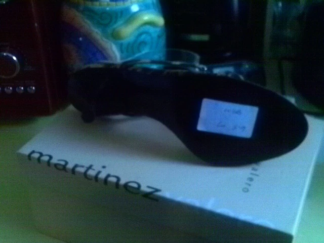 SANDALIAS MARTINEZ VALERO GAMUZA LEOPARDO BLING CORREA EN T TACÓN NEGRO 8,5 M  Foto 3 de 3