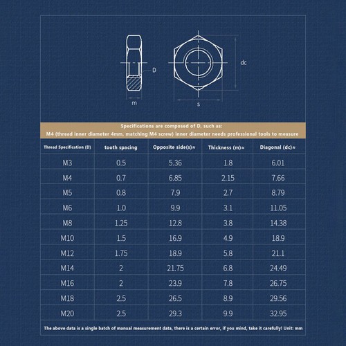 M4 M5/M6-M30 Half Nut Low Profile Half Lock Nut A4 Stainless Steel DIN 439 - Picture 6 of 6