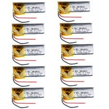 Lots 10 pcs 3.7V 50mAh LiPo Li Polymer Rechargeable Battery For Earphone 360821
