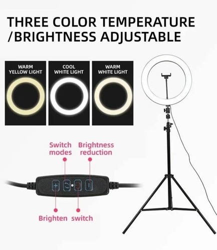 14'' inch LED Ring Light Kit W/ 83” Inch Stand Tripod Dimmable Youtube Tiktok - 第 4/6 張圖片