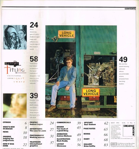 CREATIVE REVIEW Magazine May 1991 BRIAN GRIFFIN Andrew Logan ANDREW McEWAN @EX@ - Picture 2 of 2