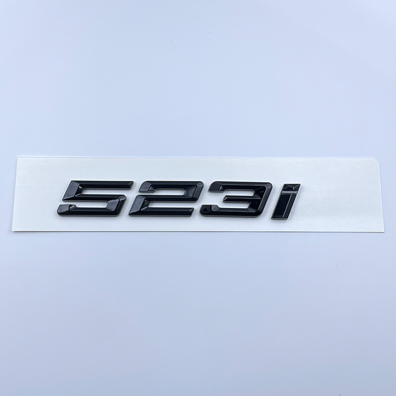 GLOSS BLACK REAR LETTERING LID TRUNK BADGE 523i EMBLEM Fits BMW E60 F10 5 SERIES