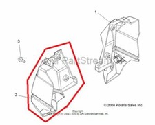 NEW OEM POLARIS SPORTSMAN 1000 MD REAR RIGHT BUMPER GUARD BLACK