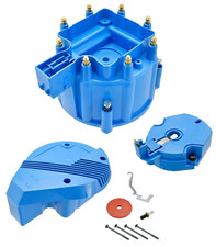 V8 Chevy Gm Blue Hei Large Distributor Cap Rotor Kit Sbc Bbc 305 327 350 396 454