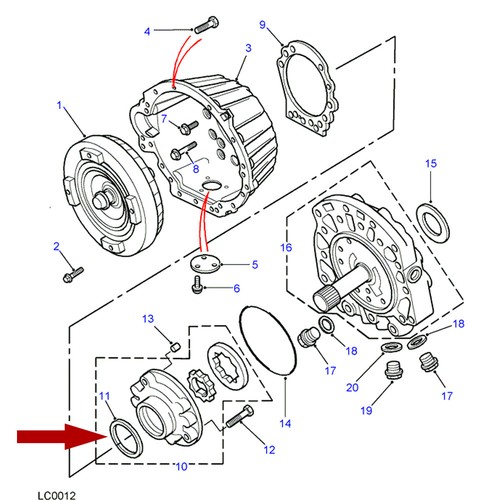 LAND ROVER RANGE ROVER CLASSIC, P38, L322 TRANSMISSION OIL PUMP INPUT SHAFT SEAL - Picture 2 of 3