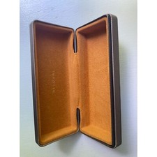 BVLGARI Clamshell Eye Or Sun Golden Tan Glasses Case Only
