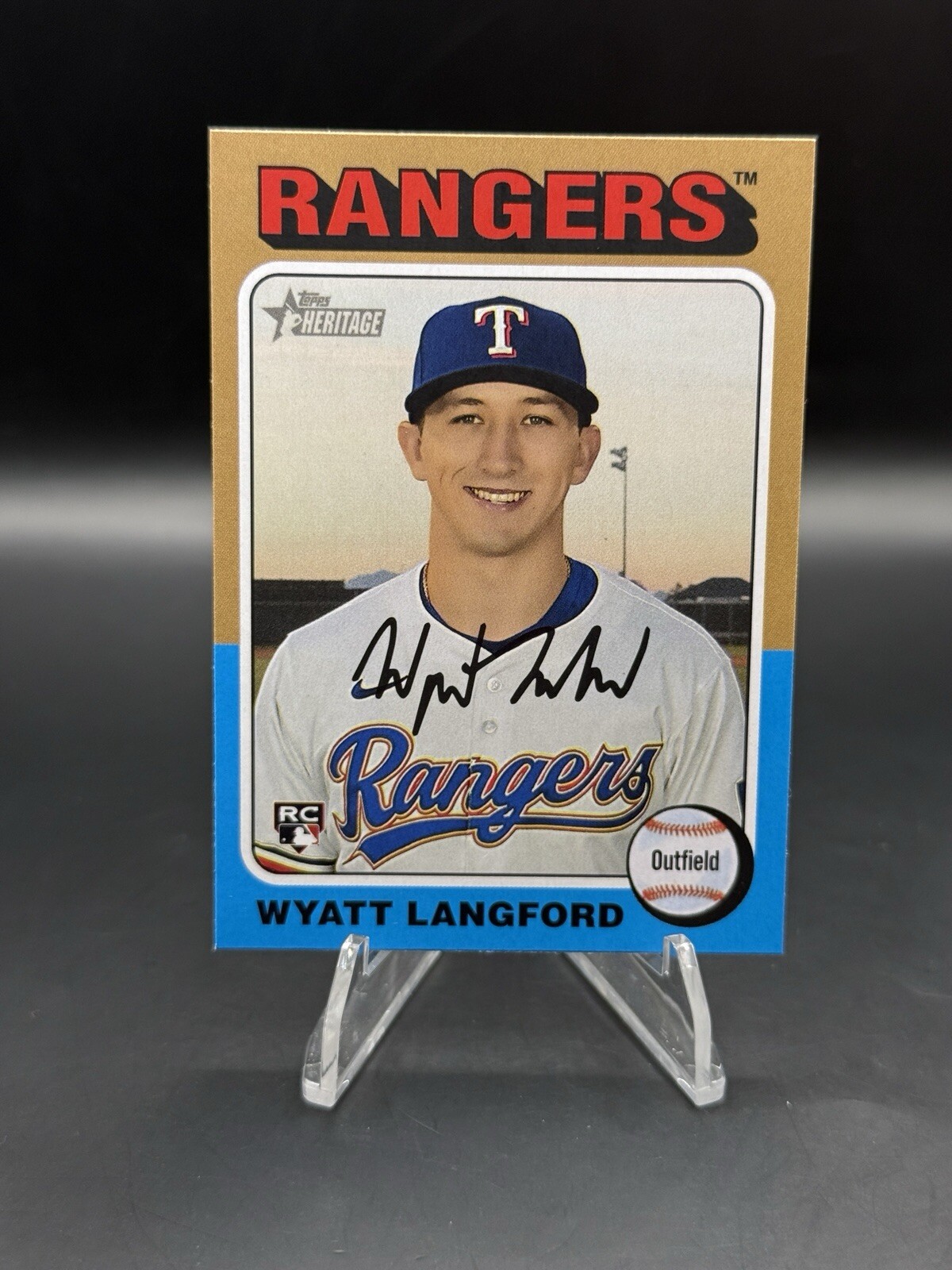 2024 Topps Heritage High Number Wyatt Langford Rookie #581 Texas Rangers