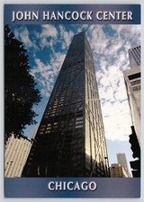 IL Chicago, John Hancock Center Looking Up from Street, Chrome Unp 6 x 4
