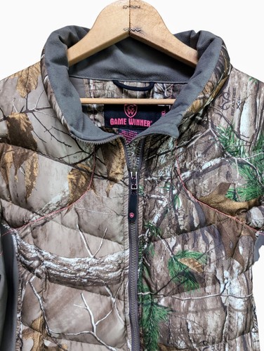 Game Winner RealTree Camouflage Zip Puffer Outdoor Camo Jacket Women's Size 2XL - Picture 2 of 6