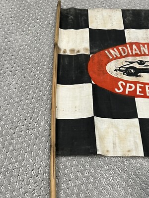 Vintage Indianapolis Speedway Souvenir Checkered Flag Indy 500