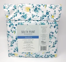South Point Queen Sheet 6 Piece Set Abygail Floral New in Package