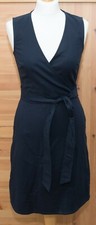 Navy blue V neck Dress Size 8 UK Warehouse #D8