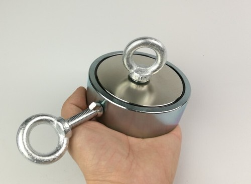 Neodymium mountain magnetic search magnet with eyelet for magnetic fishing Ø 48-136 mm - up to 600 kg - Picture 7 of 8