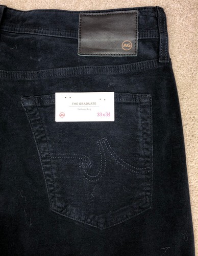 Pantaloni sateen elasticizzati AG Jeans Graduate slim gamba dritta su misura ceduti 33 X 34 - Foto 4 di 16
