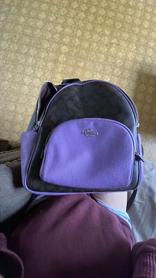 Coach medium charlie signature canvas purple Coach Charlie Mini Backpack Pink Purple | eBay main image 2