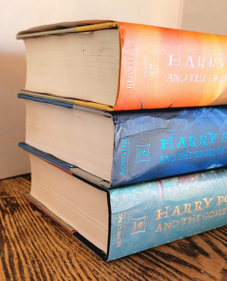 3 Harry Potter Hardcover Books No. 4, 5, & 7 See Details 1st Edition 2 Of 3 Foto 3 de 4