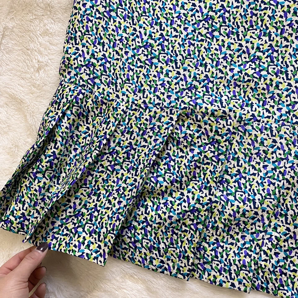 Vestido Vintage Lihli Saks Fifth Avenue Confeti Seda Cambio De Colección Años 80 Dobladillo Plisado Foto 2 de 4