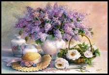 Counted Cross Stitch Kits Needlework Crafts Full Embroidery - Lavender S